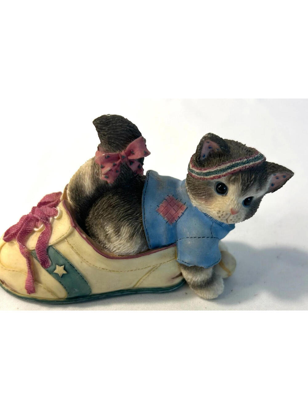 Calico Kittens "Your Friendship Keeps Me Fit" 1997 Enesco Priscilla Hillman RET.
